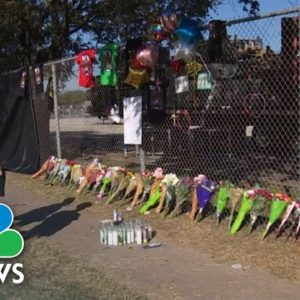Mourners Pay Tribute To lives Lost at Astroworld Festival with Flowers, Candles