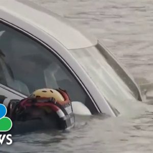 EMS Crew Recording Nearby Saves Man From Sinking Car