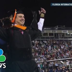 Paralyzed Graduate Walks To Receive His Master's Degree