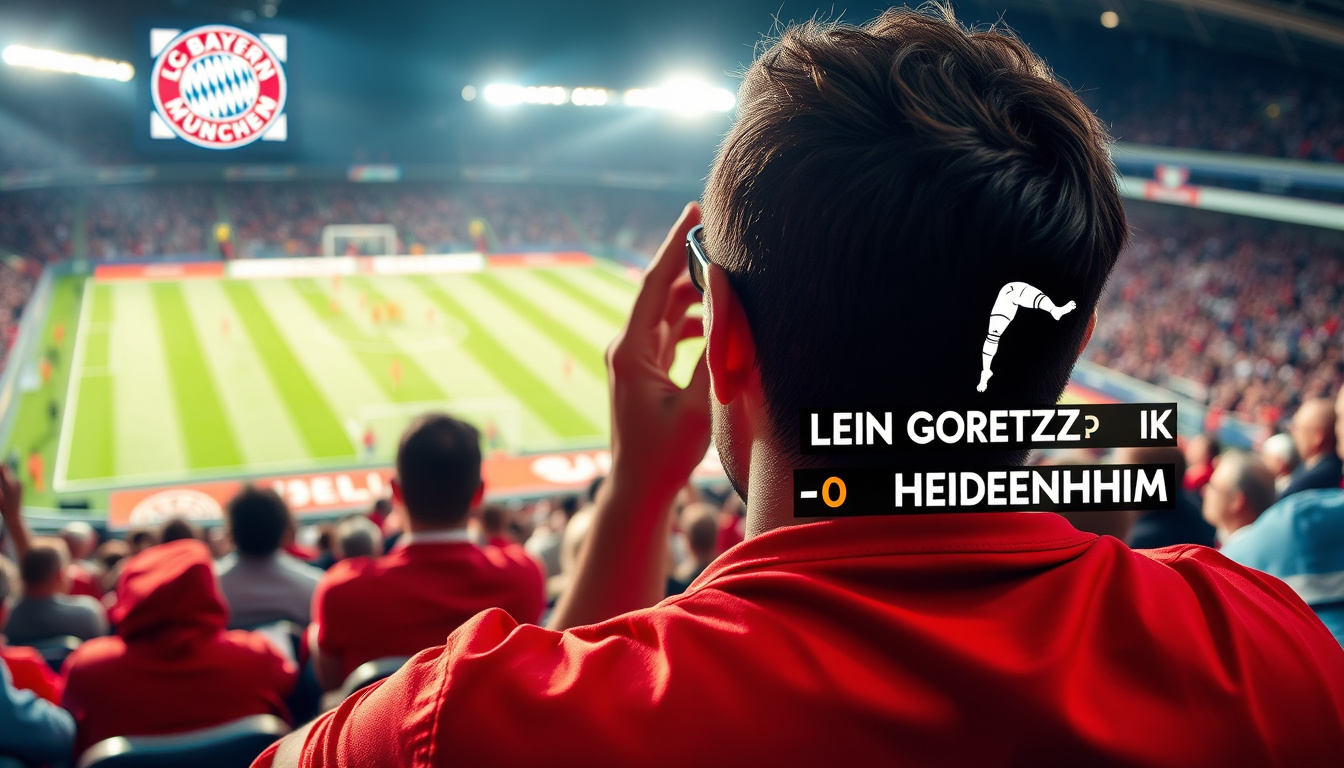 Bayern Munich’s Injury Blow: Leon Goretzka to Sit Out Match Against Heidenheim Due to Calf Trouble